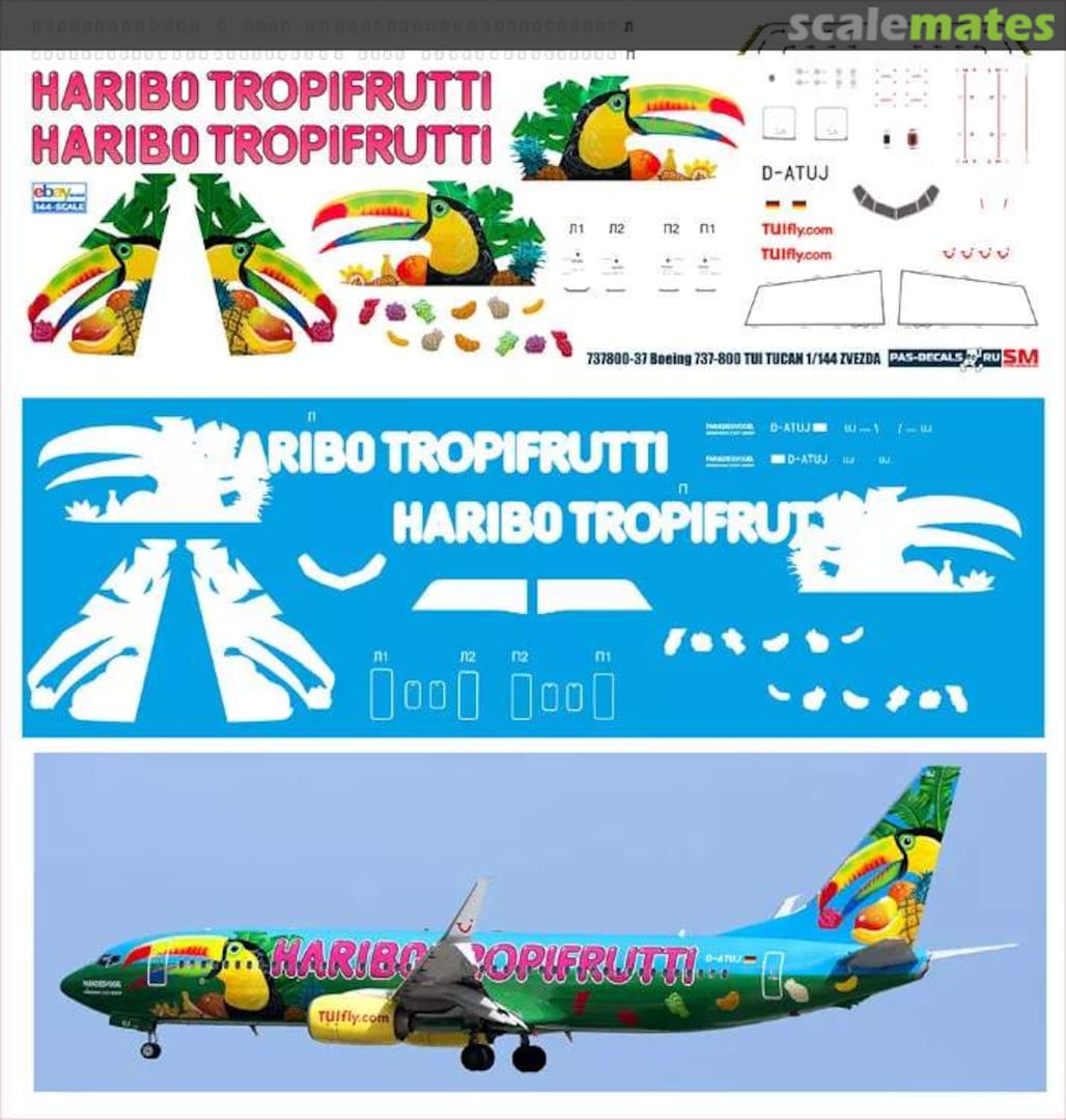 Boxart 737-800 TUI Tucan 737800-37 Pas Decals