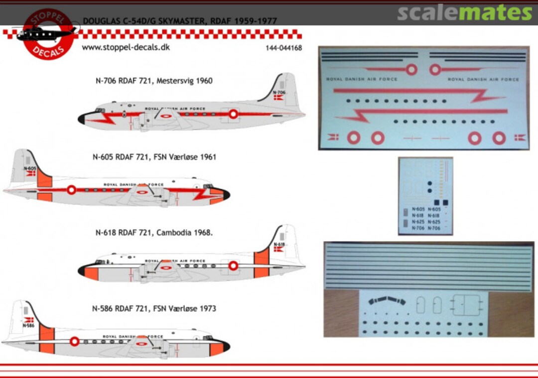 Boxart Douglas C-54D/G Skymaster, RDAF 144168 Stoppel Decals Boxart Douglas C-54D/G Skymaster, RDAF 144168 Stoppel Decals