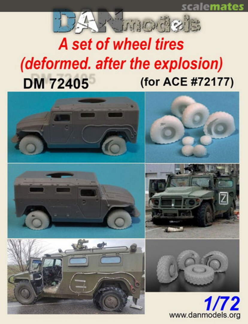 Boxart GAZ-233014 deformed wheels set DM72405 DANmodels Boxart GAZ-233014 deformed wheels set DM72405 DANmodels
