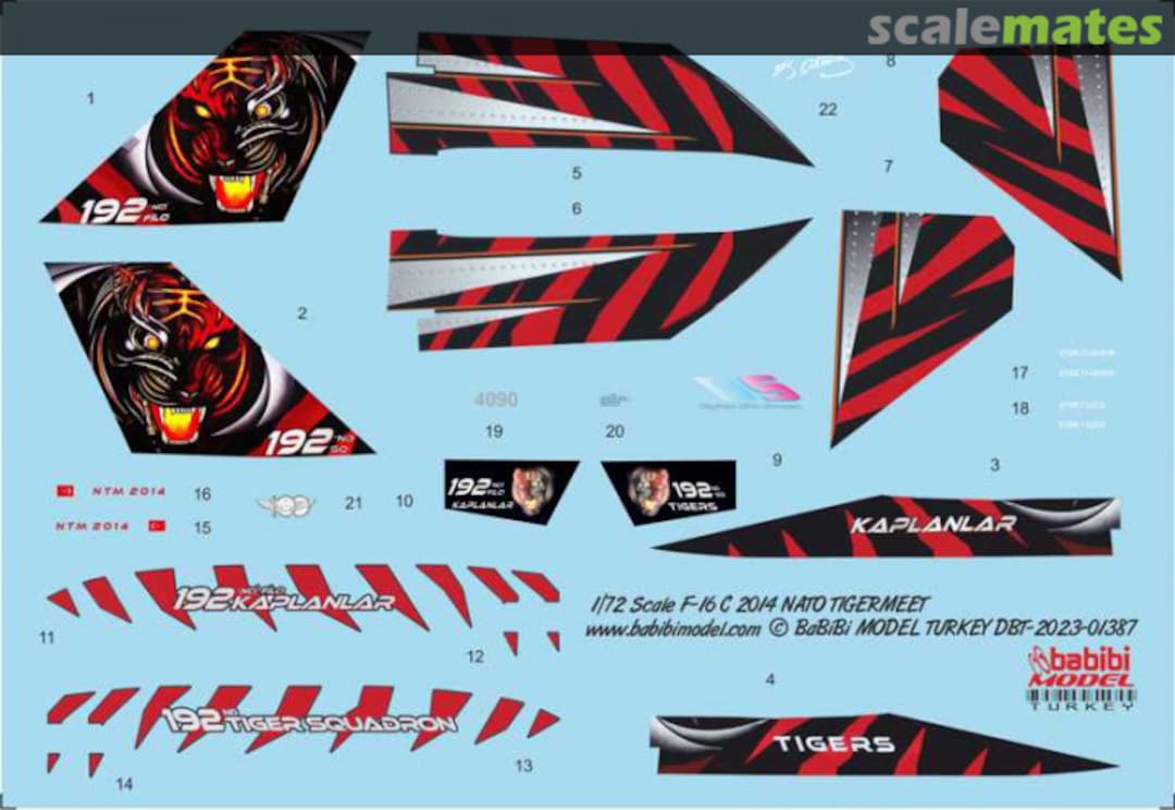 Boxart F-16C Fighting Falcon NATO Tigermeet 2014 Dbt-01387 Babibi model Boxart F-16C Fighting Falcon NATO Tigermeet 2014 Dbt-01387 Babibi model
