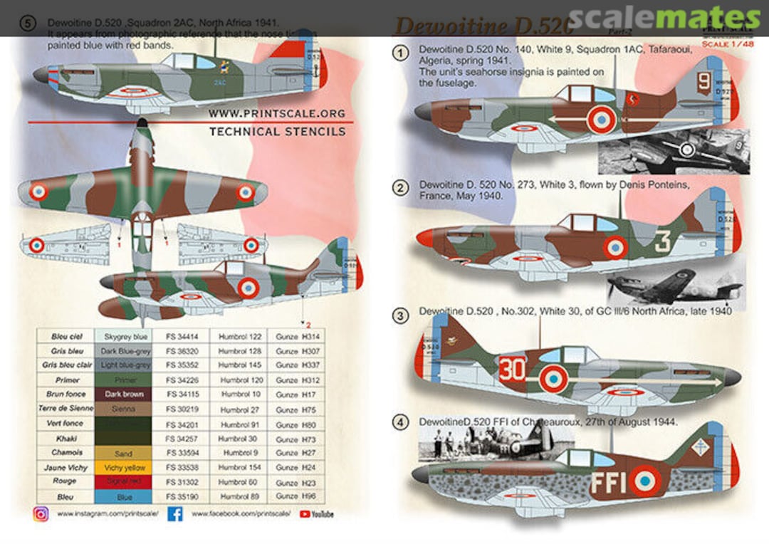 Contents D-520 Dewoitine 48-241 Print Scale