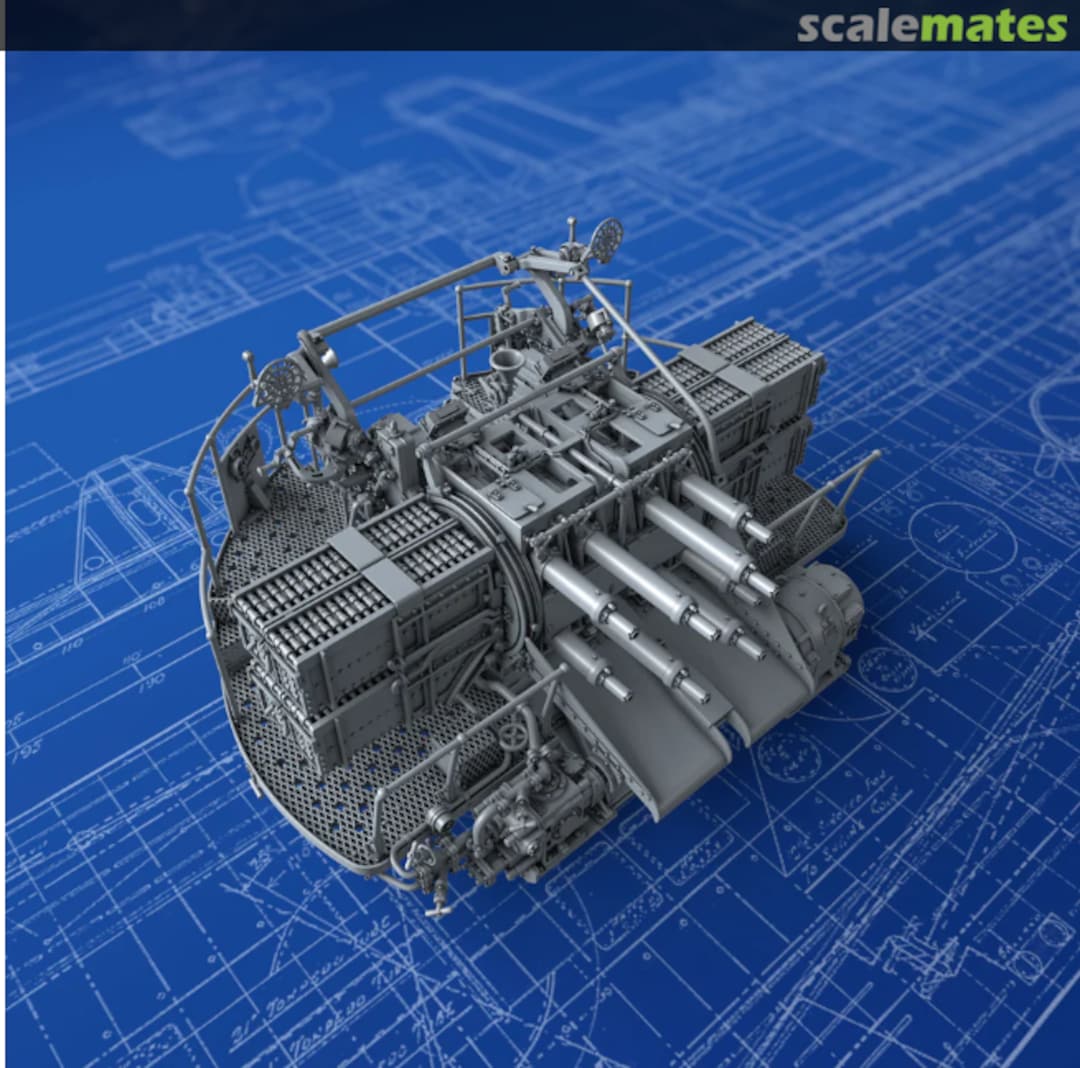 Boxart 2-pdr Octuple Pom Poms (4cm/39) QF MKVIII on ‘M’ (MKV) Mount MM0974P Micro Master Boxart 2-pdr Octuple Pom Poms (4cm/39) QF MKVIII on ‘M’ (MKV) Mount MM0974P Micro Master