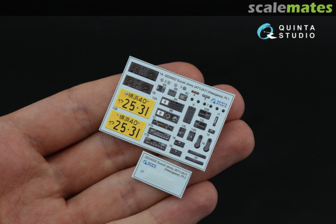 Contents Suzuki Jimny JA71/JA11 interior 3D decals QD24022 Quinta Studio