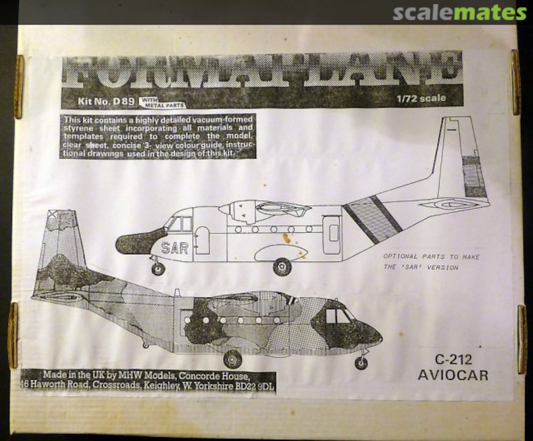 Boxart C-212 Aviocar D89 Formaplane Boxart C-212 Aviocar D89 Formaplane