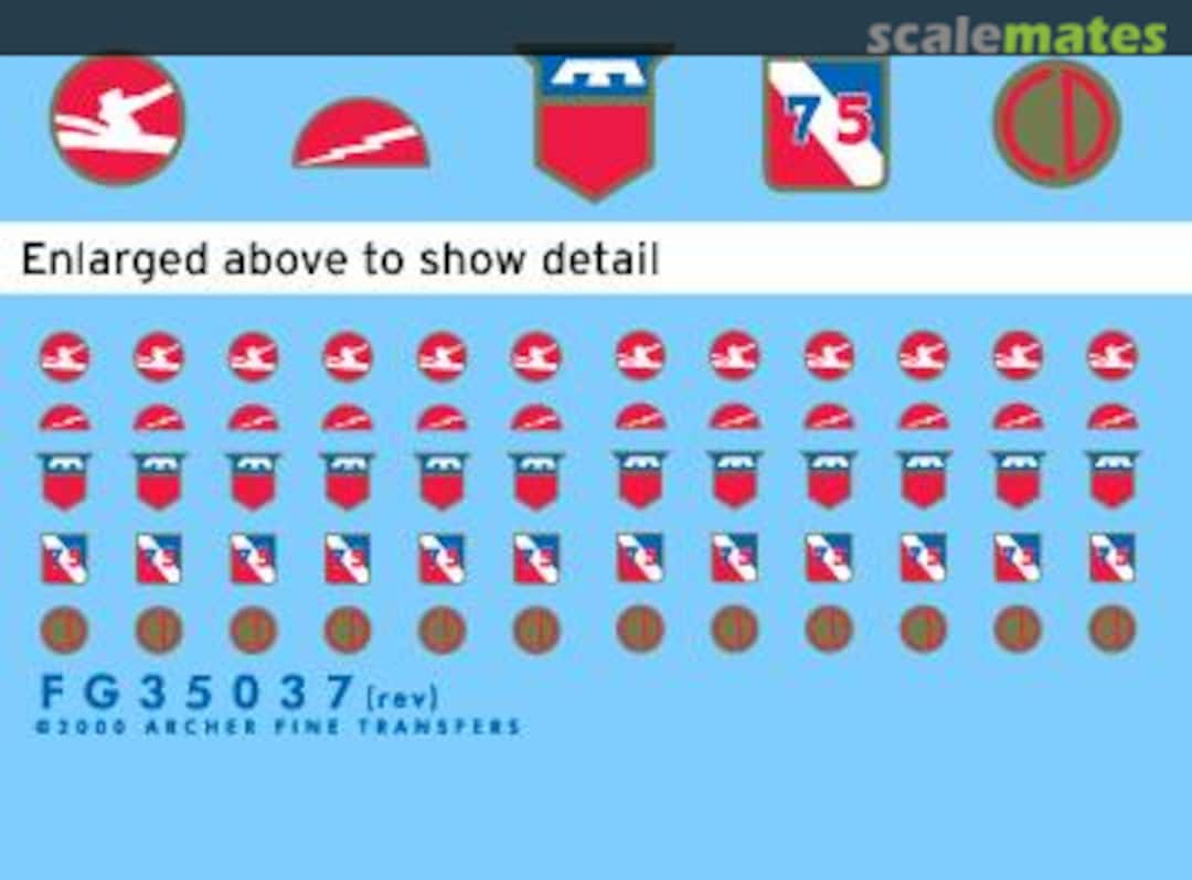 Boxart U.S. 75th, 76th, 78th, 84th and 85th Infantry Division uniform patches FG35037 Archer Boxart U.S. 75th, 76th, 78th, 84th and 85th Infantry Division uniform patches FG35037 Archer