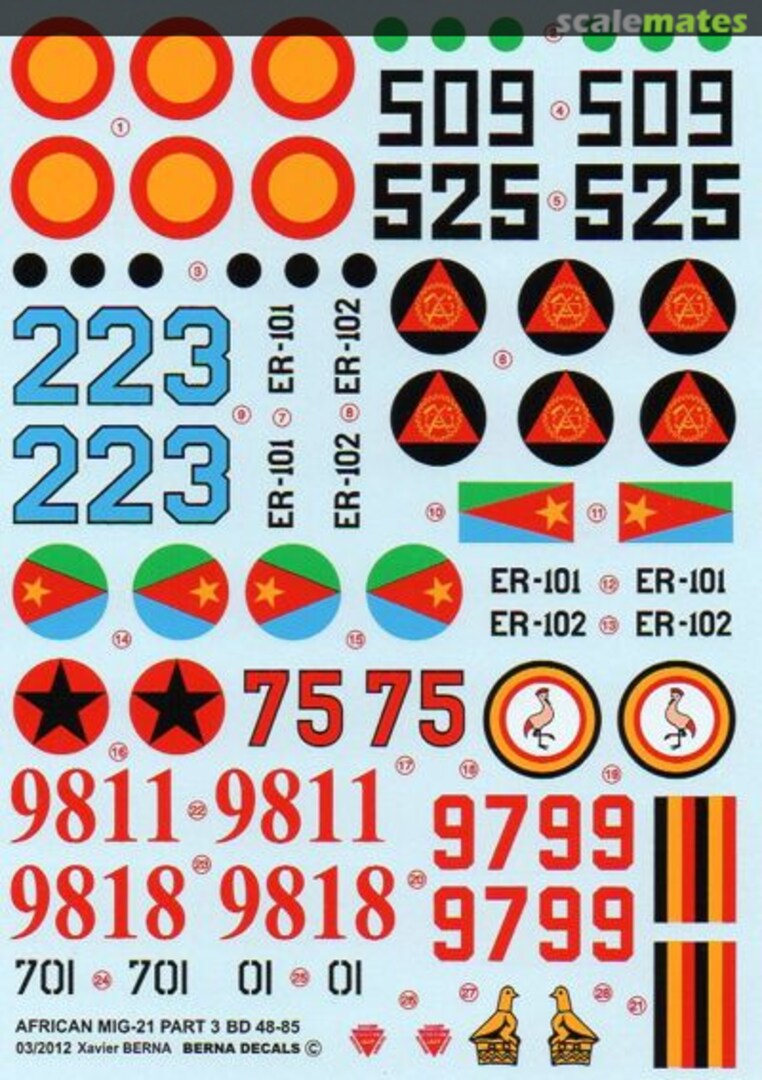 Boxart Mikoyan MiG-21 BD 48-85 Berna Decals Boxart Mikoyan MiG-21 BD 48-85 Berna Decals