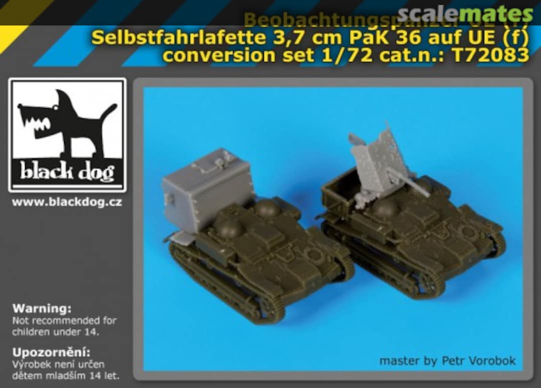 Boxart klFu. und BeobPz. auf Inf.Schlp. UE 630(f) / Sfl. für 3.7cm Pak 35/36 auf Inf.Schlp. UE 630(f) T72083 Black Dog Boxart klFu. und BeobPz. auf Inf.Schlp. UE 630(f) / Sfl. für 3.7cm Pak 35/36 auf Inf.Schlp. UE 630(f) T72083 Black Dog