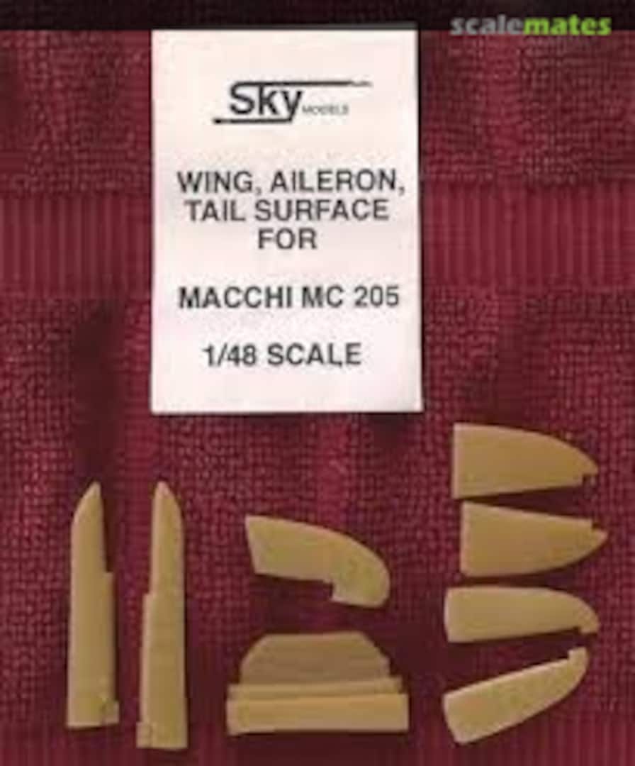 Boxart Macchi MC 205 Wing, Aileron, Tail Surfaces n/k Sky Models Boxart Macchi MC 205 Wing, Aileron, Tail Surfaces n/k Sky Models