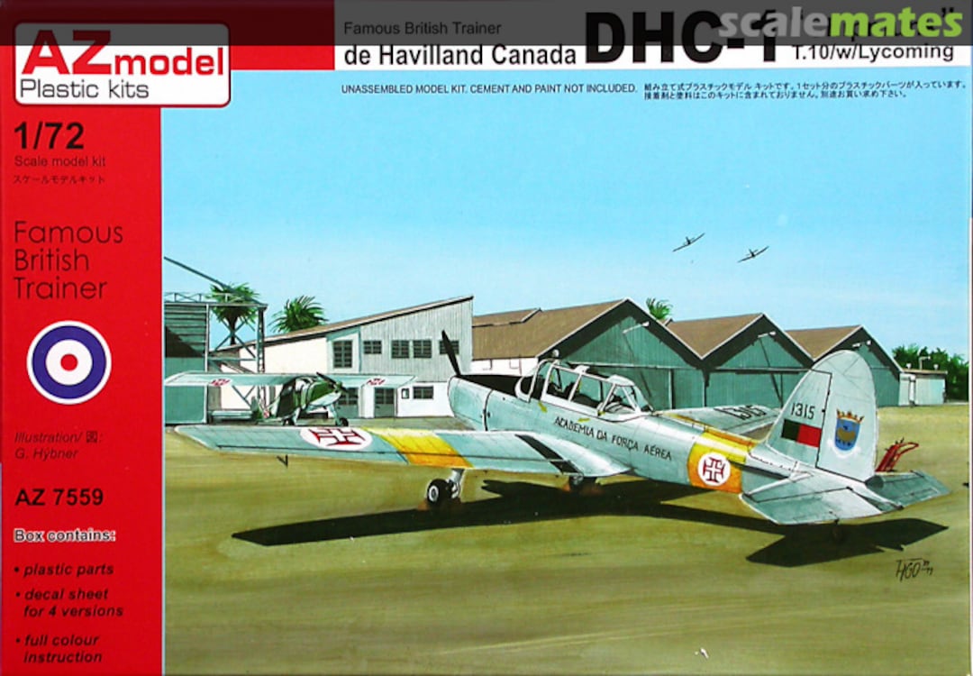 Boxart De Havilland Canada DHC-1 "Chipmunk" T.10 W/Lycoming engine AZ7559 AZmodel Boxart De Havilland Canada DHC-1 "Chipmunk" T.10 W/Lycoming engine AZ7559 AZmodel