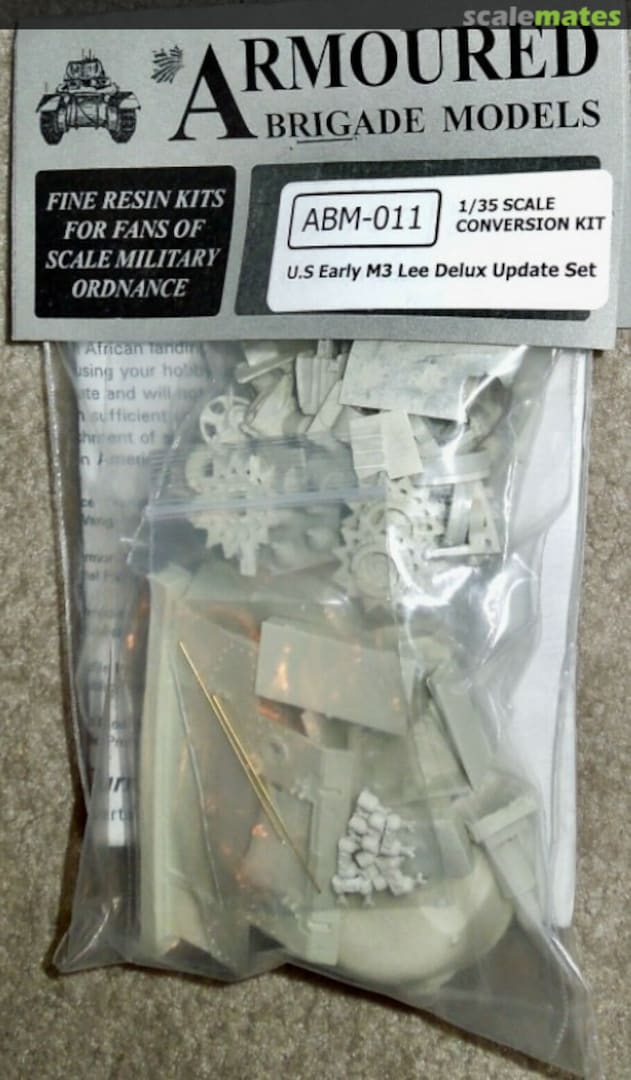 Boxart U.S Early M3 Lee Delux Upgrade Set ABM-011 Armoured Brigade Models Boxart U.S Early M3 Lee Delux Upgrade Set ABM-011 Armoured Brigade Models
