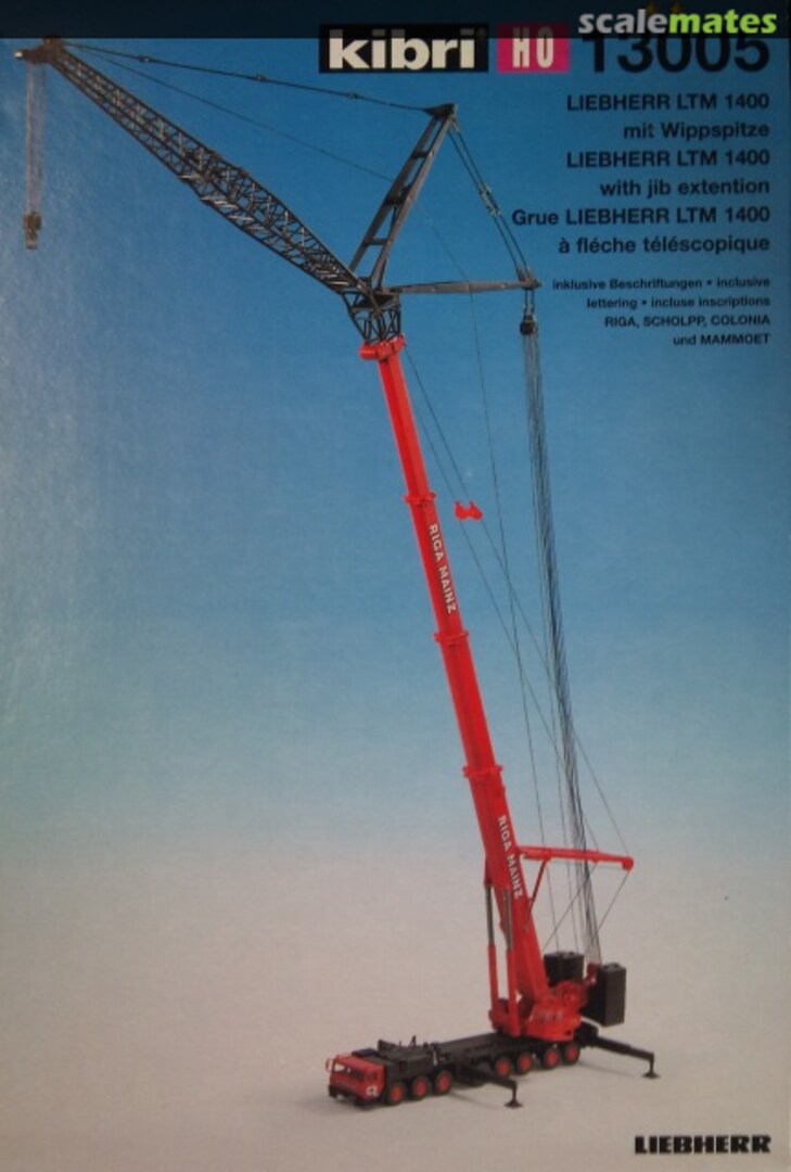 Boxart Liebherr LTM 1400 mit Wippspitze 13005 Kibri