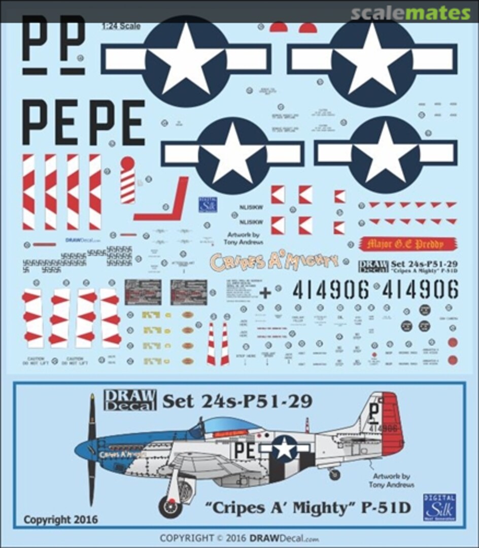 Boxart P-51D "Cripes A' Mighty" 24-P51-29 Draw Decal Boxart P-51D "Cripes A' Mighty" 24-P51-29 Draw Decal