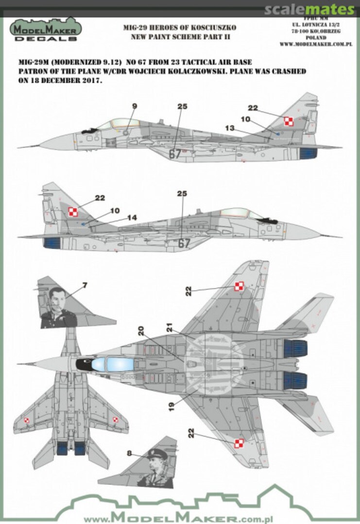 Boxart MiG-29 Heroes of Kosciuszko New paint scheme part 2 D48106 ModelMaker Boxart MiG-29 Heroes of Kosciuszko New paint scheme part 2 D48106 ModelMaker