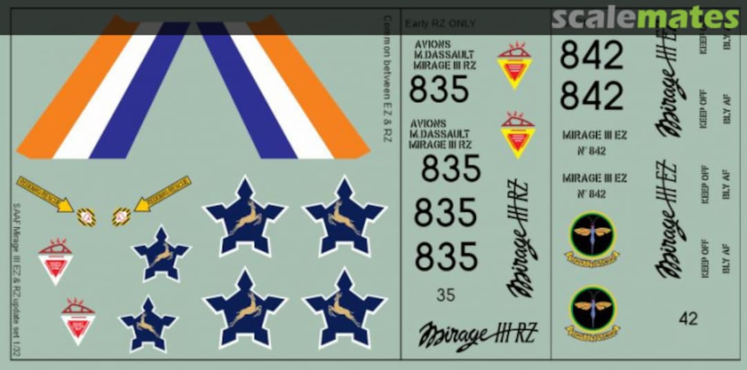 Boxart SAAF Mirage IIIEZ/RZ Update set MAV-320022 MAV Decals Boxart SAAF Mirage IIIEZ/RZ Update set MAV-320022 MAV Decals