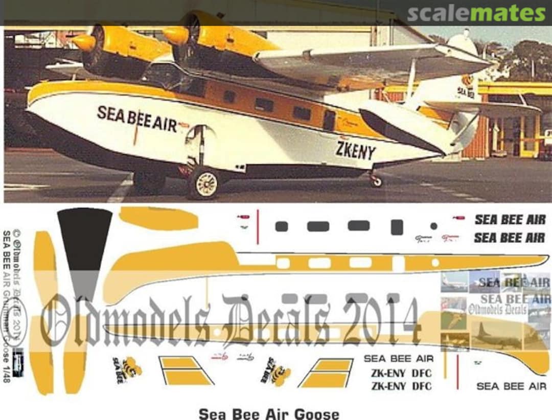 Boxart Grumman Goose - Sea Bee Air OMD0254 Oldmodels Decals Boxart Grumman Goose - Sea Bee Air OMD0254 Oldmodels Decals