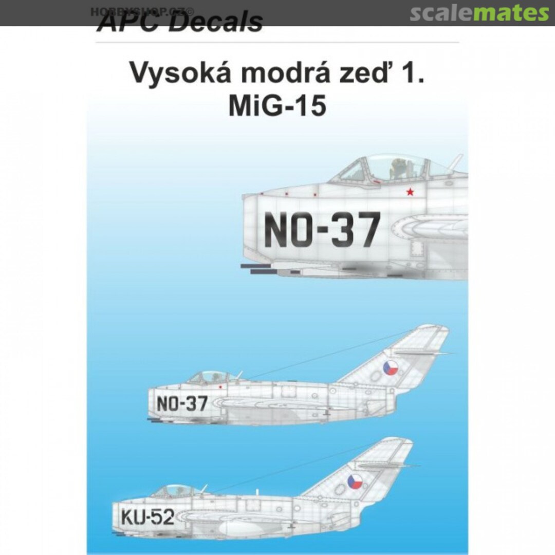Boxart Vysoká modrá zeď 1 - MiG-15 APC72139 APC Decals Boxart Vysoká modrá zeď 1 - MiG-15 APC72139 APC Decals