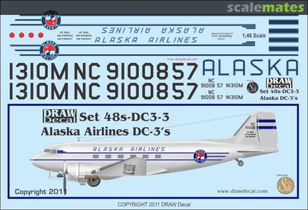Boxart Douglas DC-3 48-DC3-3 Draw Decal Boxart Douglas DC-3 48-DC3-3 Draw Decal