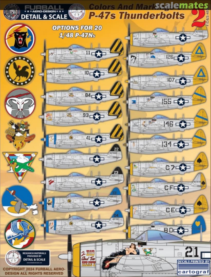 Boxart Colors and Markings of P-47s Thunderbolts F/D&S-4830 Furball Aero-Design Boxart Colors and Markings of P-47s Thunderbolts F/D&S-4830 Furball Aero-Design