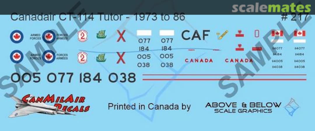 Boxart Canadair CT-114 Tutor 217 Above & Below Graphics Boxart Canadair CT-114 Tutor 217 Above & Below Graphics