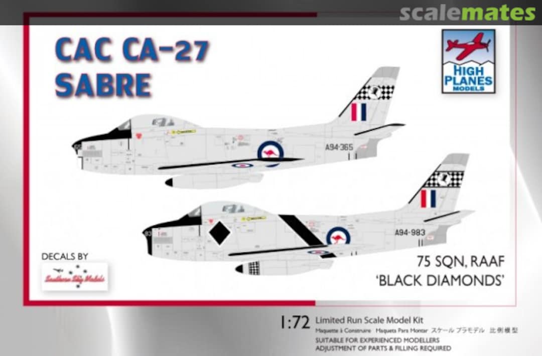 Boxart CAC CA-27 Sabre 72078 High Planes Models Boxart CAC CA-27 Sabre 72078 High Planes Models