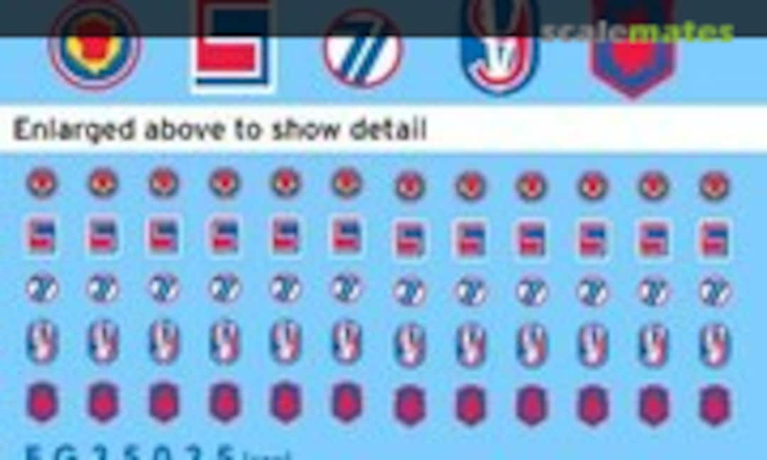 1:35 U.S. 69th,71st, 95th, 98th, 106th Infantry Division uniform patches (Archer FG35035) FG35035