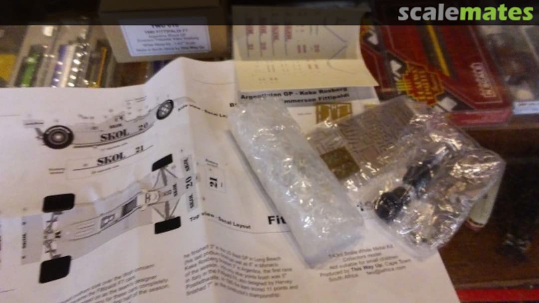 Boxart Fittipaldi-Ford F7 "Skol" TWU 010 This Way Up Boxart Fittipaldi-Ford F7 "Skol" TWU 010 This Way Up