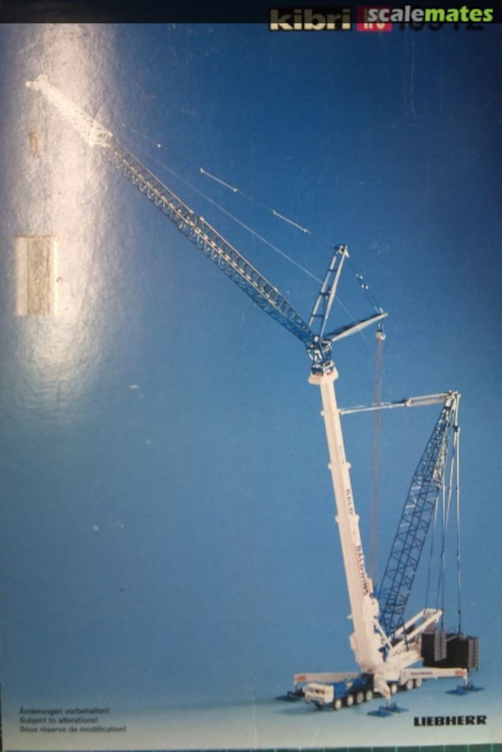 Boxart Liebherr LTM 1800 mit Derrick und Wippe 10912 Kibri Boxart Liebherr LTM 1800 mit Derrick und Wippe 10912 Kibri