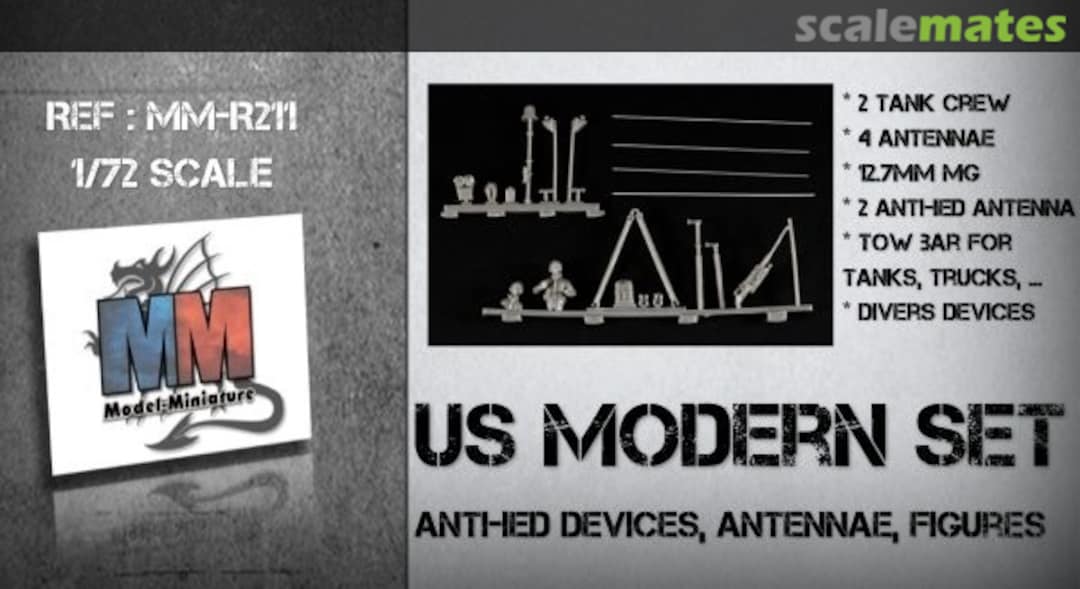 Boxart US Modern Set, Anti-IED Devices, Antennas, Figures, Model Miniature, R211 MM-R211 Model Miniature Boxart US Modern Set, Anti-IED Devices, Antennas, Figures, Model Miniature, R211 MM-R211 Model Miniature