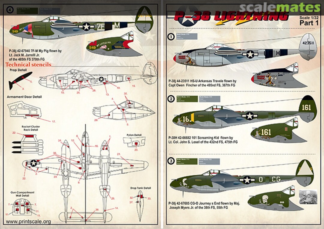 Boxart P-38 Lightning Part 1 32-012 Print Scale Boxart P-38 Lightning Part 1 32-012 Print Scale