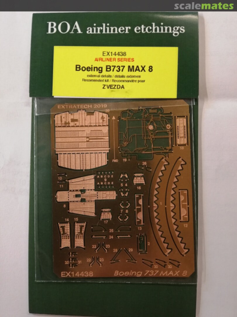 Boxart Boeing B737 MAX 8 14438 Extratech