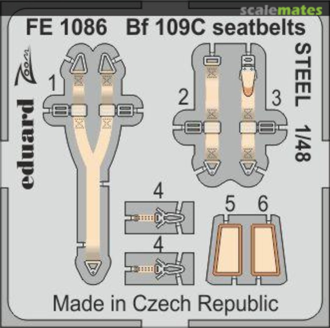 Boxart Bf 109C - Seatbelts STEEL FE1086 Eduard