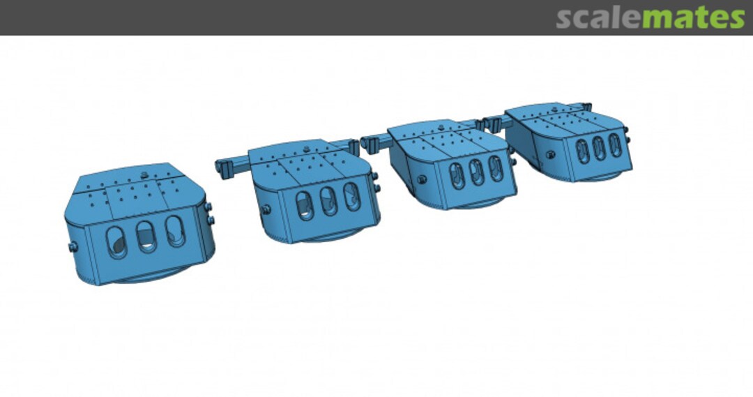 Boxart Cleveland class 6"/47 cal. Turrets, late 192-CL55 turrets late Model Monkey Boxart Cleveland class 6"/47 cal. Turrets, late 192-CL55 turrets late Model Monkey