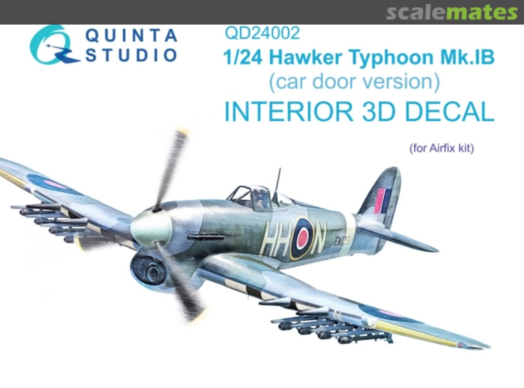 Boxart Hawker Typhoon Mk.1B (car door version) interior 3D decals QD24002 Quinta Studio Boxart Hawker Typhoon Mk.1B (car door version) interior 3D decals QD24002 Quinta Studio