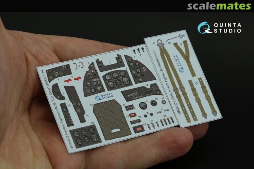 Contents Hawker Typhoon Mk.1B (car door version) interior 3D decals QD24002 Quinta Studio Contents Hawker Typhoon Mk.1B (car door version) interior 3D decals QD24002 Quinta Studio