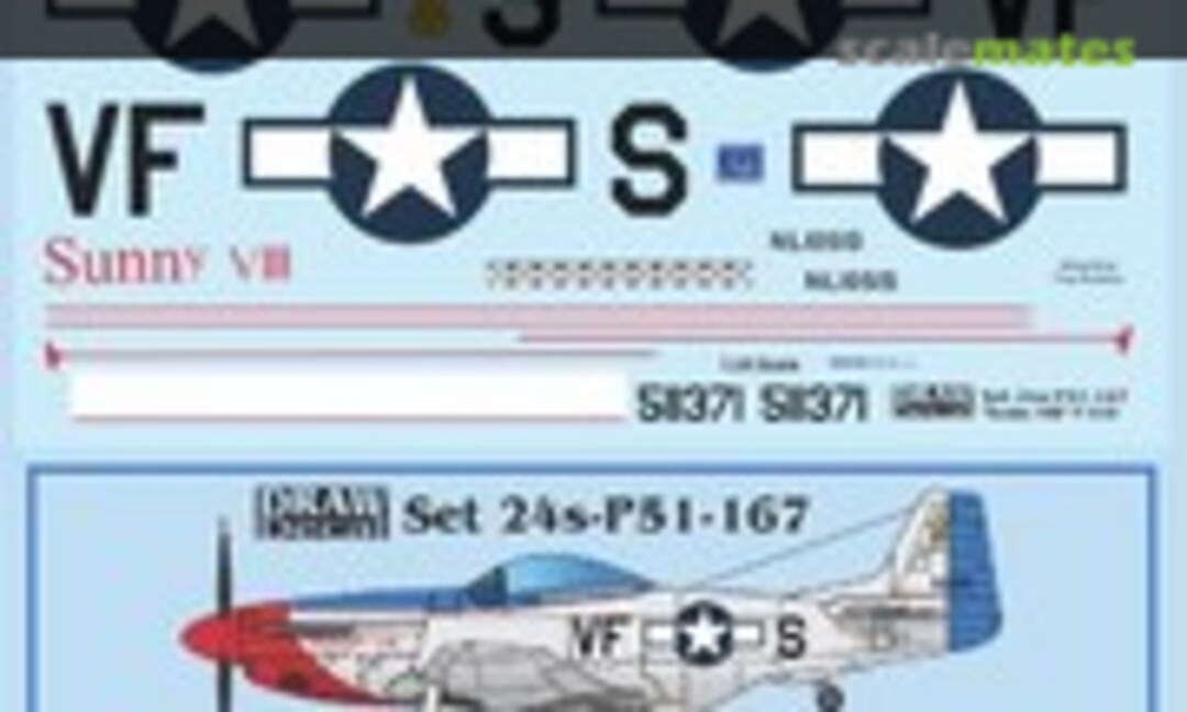 1:24 “Sunny VIII” P-51D (Draw Decal 24-P51-167) 24-P51-167
