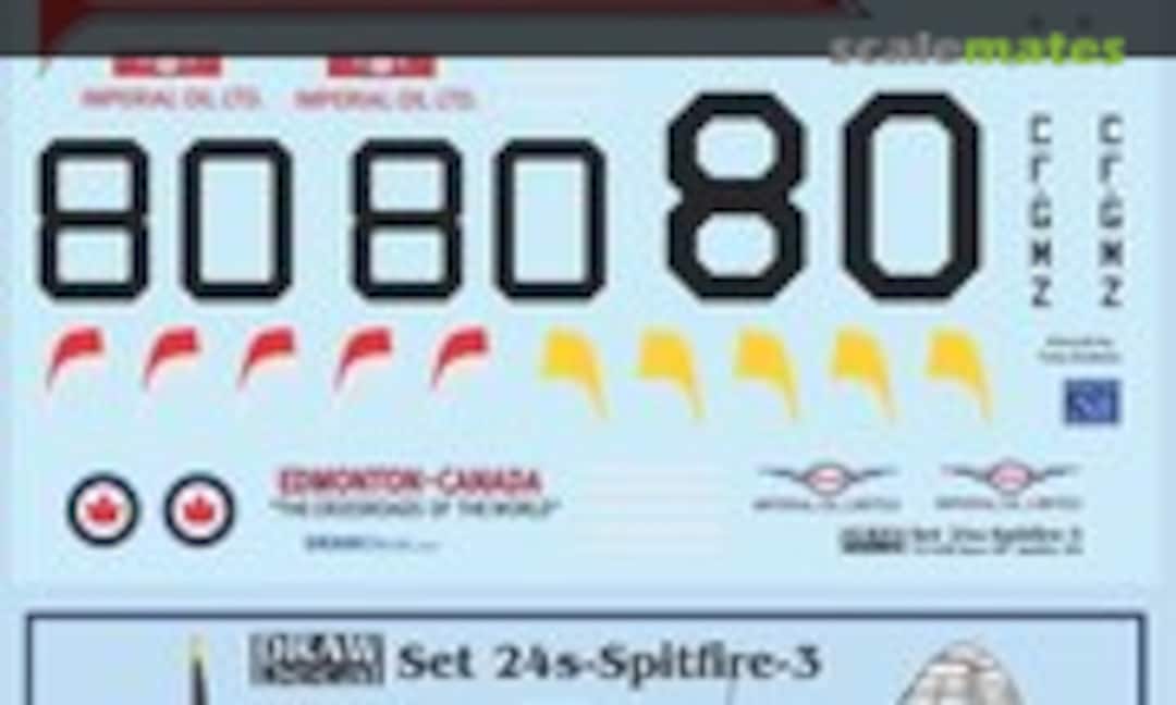 1:24 Spitfire XIV “Race 80” CF-GMZ (Draw Decal 24-Spitfire-3) 24-Spitfire-3