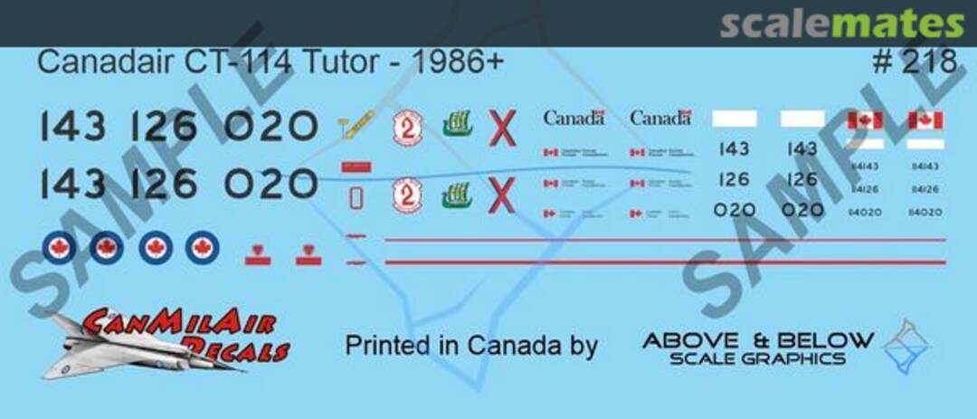 Boxart Canadair CT-114 Tutor 218 Above & Below Graphics