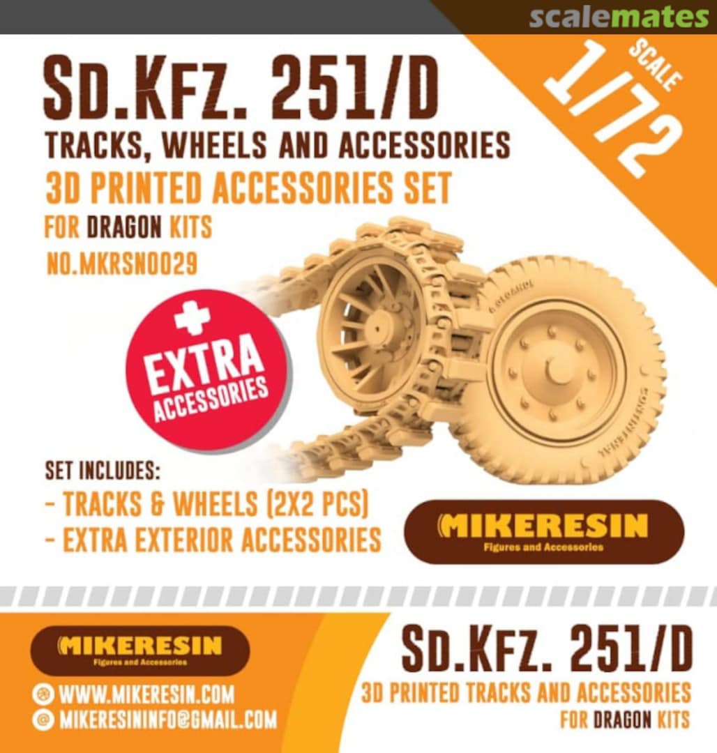 Boxart Sd.Kfz. 251/D Track, Wheels & Accessories MKRSN0029 Mikeresin Boxart Sd.Kfz. 251/D Track, Wheels & Accessories MKRSN0029 Mikeresin