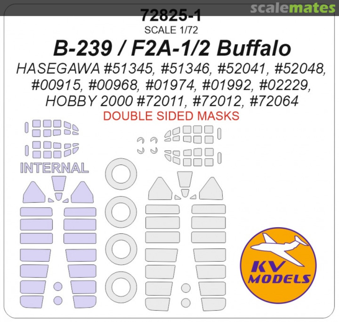Boxart Brewster B-239 / F2A Buffalo - (Double sided masks) 72825-1 KV Models Boxart Brewster B-239 / F2A Buffalo - (Double sided masks) 72825-1 KV Models
