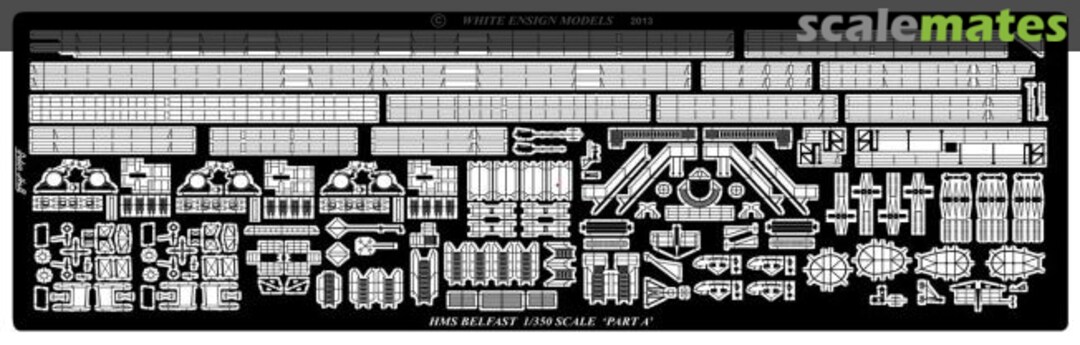 Boxart HMS Belfast Photo-etched parts for Trumpeter kit (2pcs) PE 35172 White Ensign Models Boxart HMS Belfast Photo-etched parts for Trumpeter kit (2pcs) PE 35172 White Ensign Models