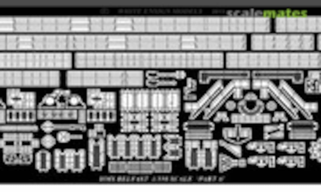 1:350 HMS Belfast Photo-etched parts for Trumpeter kit (2pcs) (White Ensign Models PE 35172)