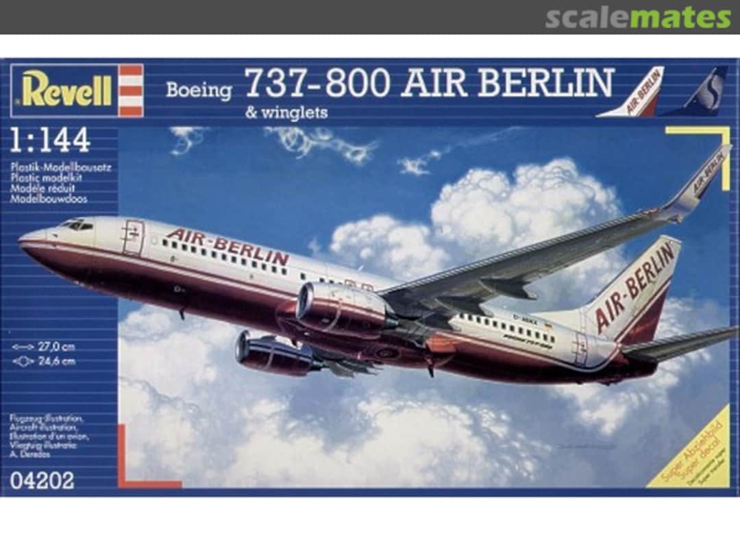 Boxart Boeing 737-800 Air Berlin & winglets 04202 Revell
