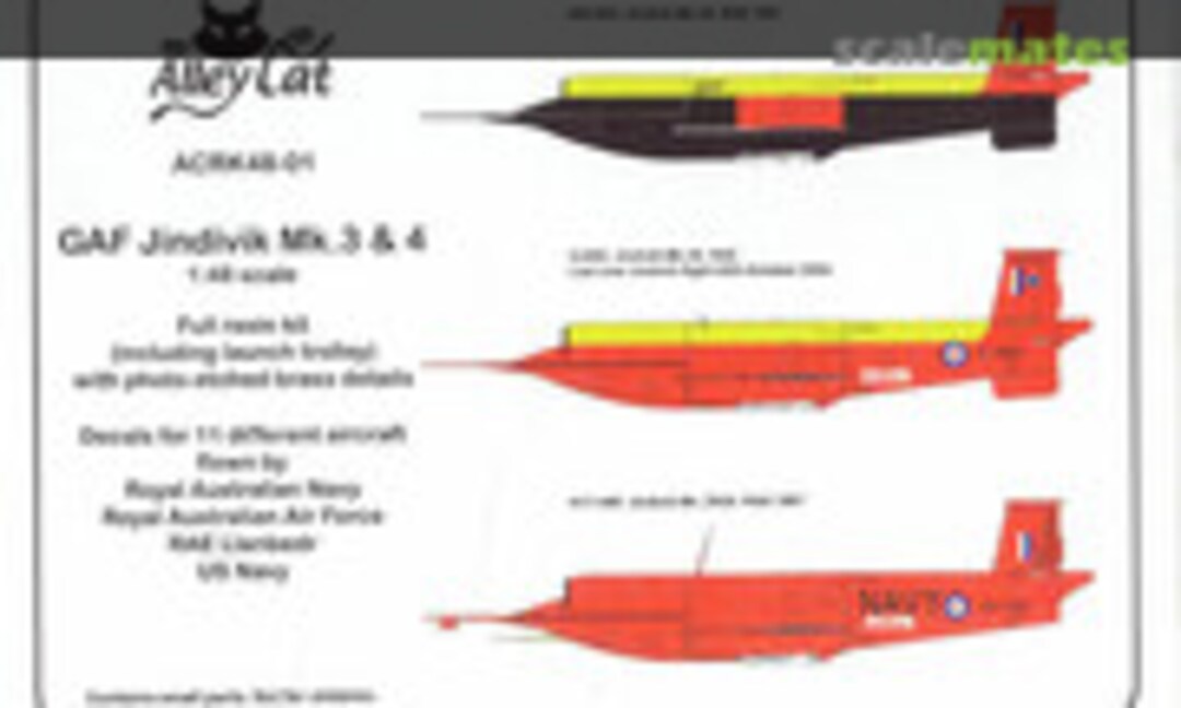 1:48 GAF Jindivik Mk.3 &4 (Alley Cat ACRK48-01) ACRK48-01