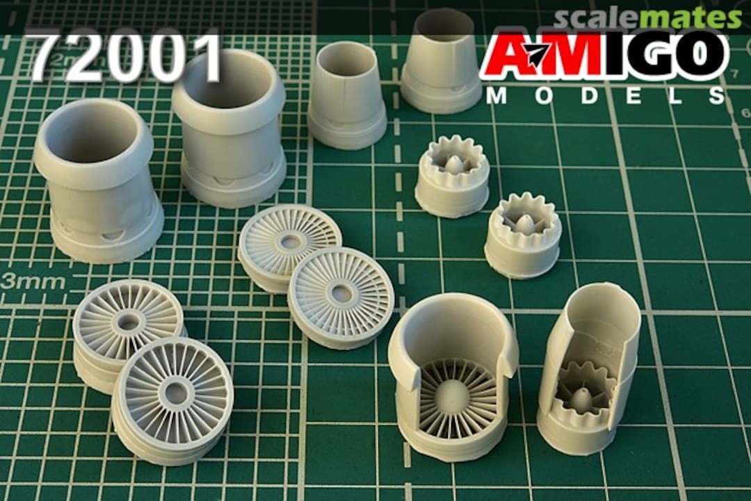 Boxart D-30 turbojet engine Tu-134A3/B3 72001 Amigo Models