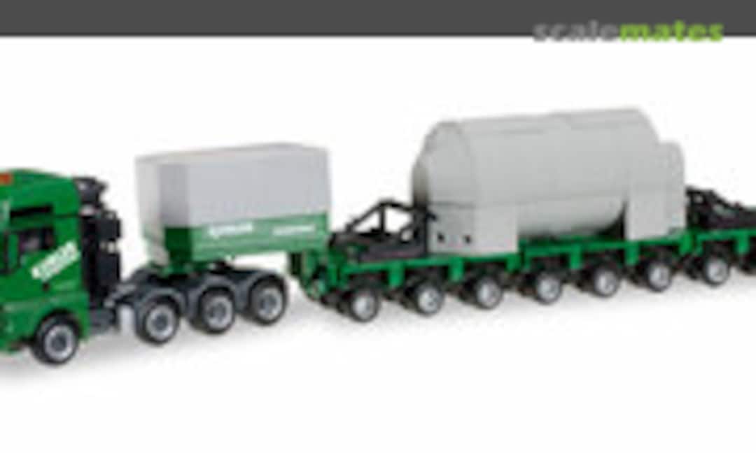 MAN TGX XXL Tieflade-Sattelzug mit Tank und Formschlussbock &quot;Kübler&quot; (Herpa 305693)