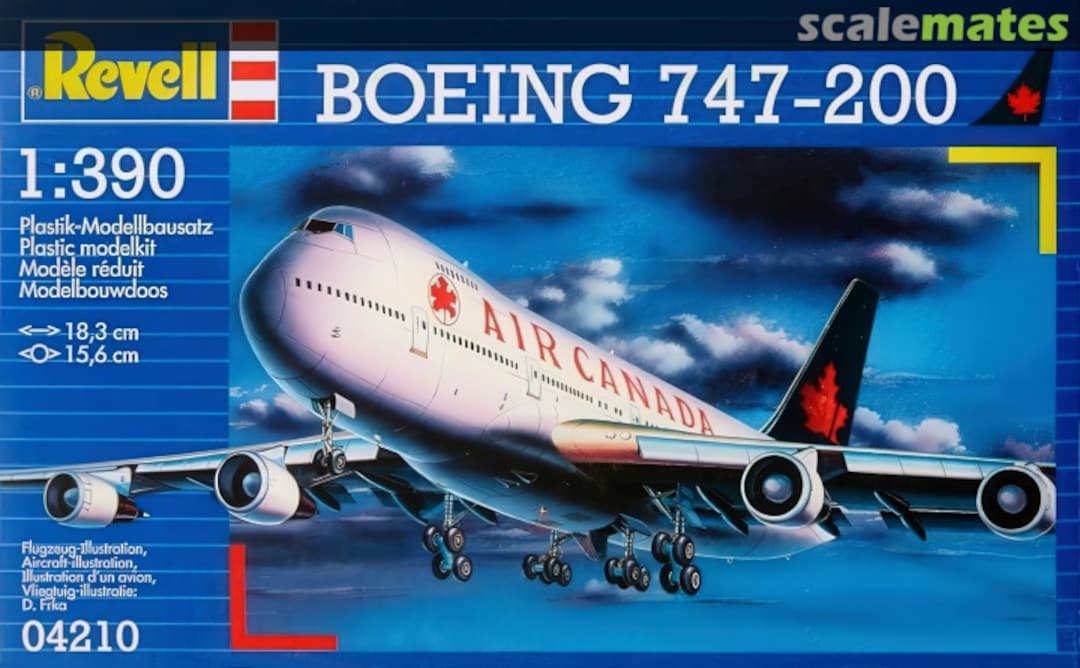 Boxart Boeing 747-200 04210 Revell