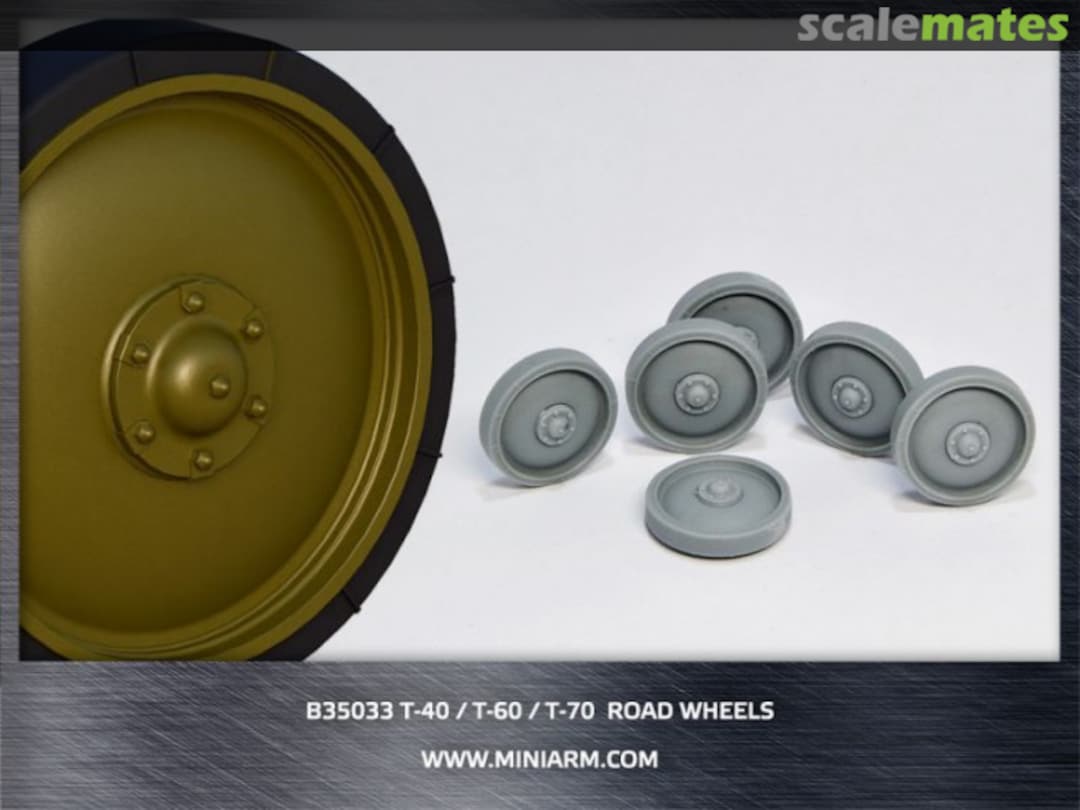Boxart T-40/ T-60/ T-70 Road Wheels B35033 Miniarm Boxart T-40/ T-60/ T-70 Road Wheels B35033 Miniarm