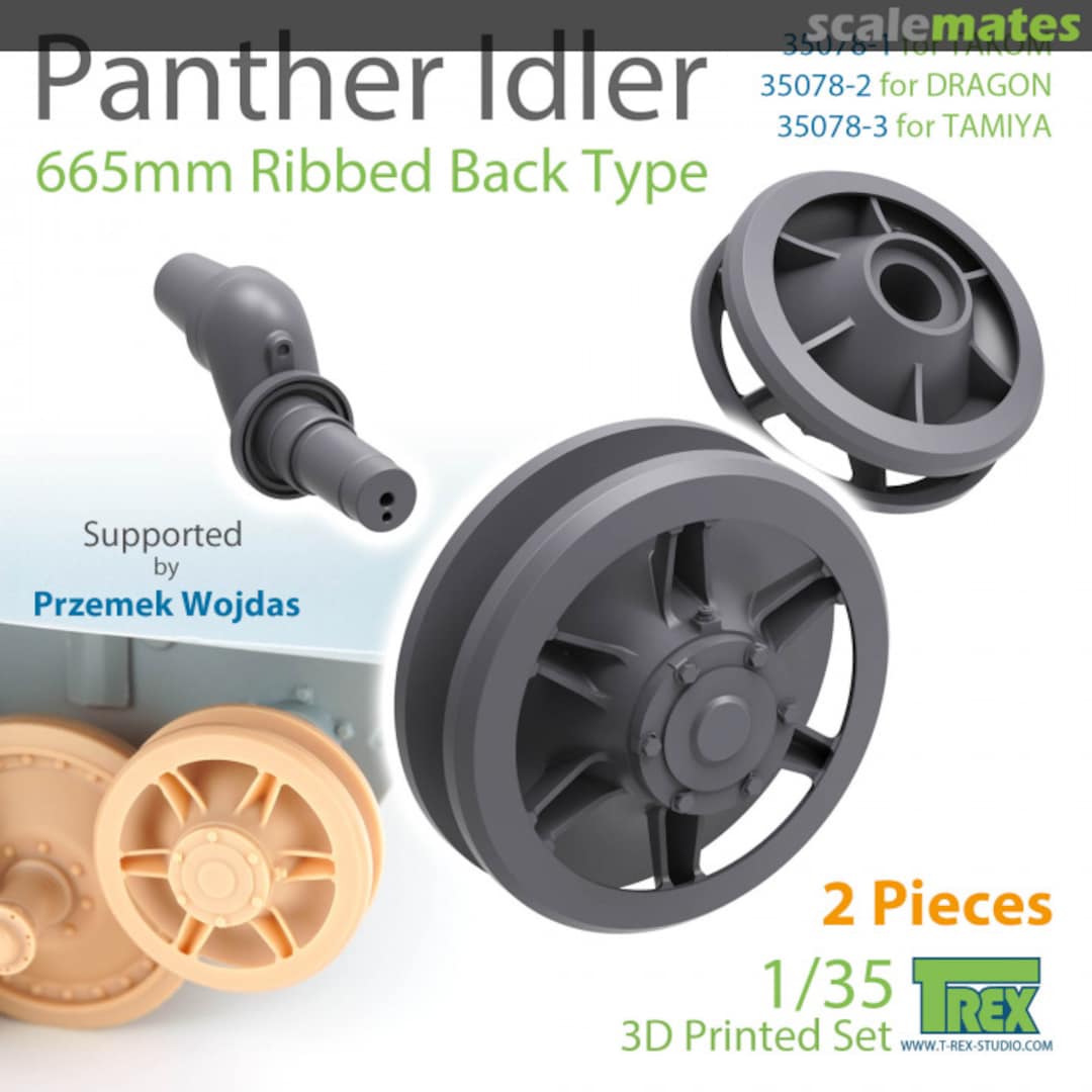 Boxart Panther Idler 665mm Ribbed Back Type (2 Pieces) TR35078-3 T-Rex Studio Boxart Panther Idler 665mm Ribbed Back Type (2 Pieces) TR35078-3 T-Rex Studio