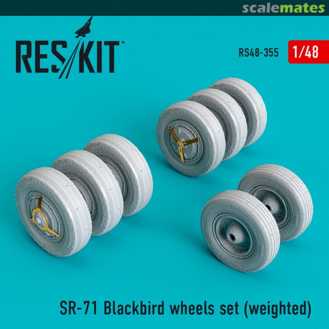 Boxart SR-71 Blackbird wheels set (weighted) RS48-0355 ResKit Boxart SR-71 Blackbird wheels set (weighted) RS48-0355 ResKit