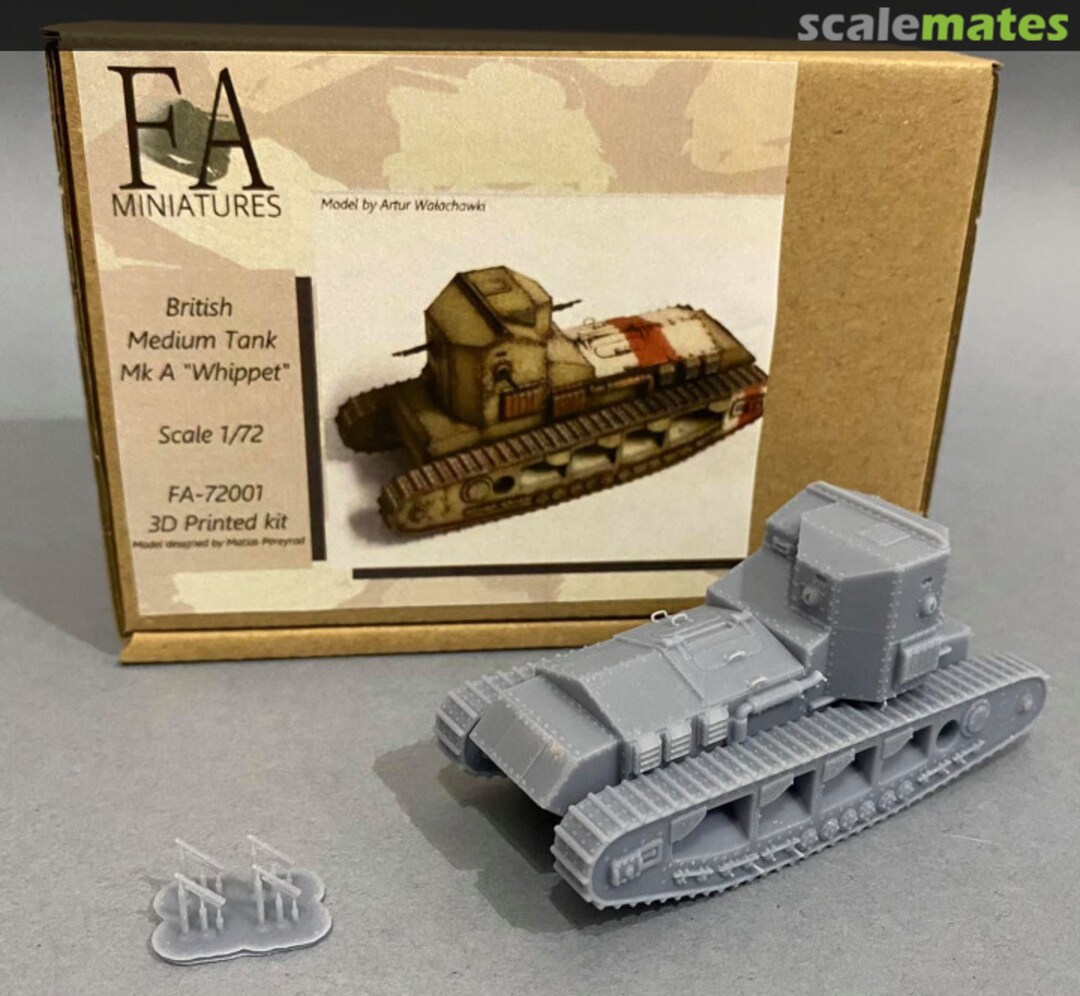Boxart Medium Tank Mk A "Whippet" FA-72001 F&A Miniatures